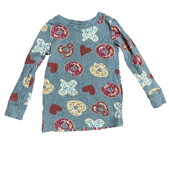 Old Navy | Girls 2pc Pajama Set XOXO Donut Print Sprinkles Hearts Size 2T - Picture 3 of 8